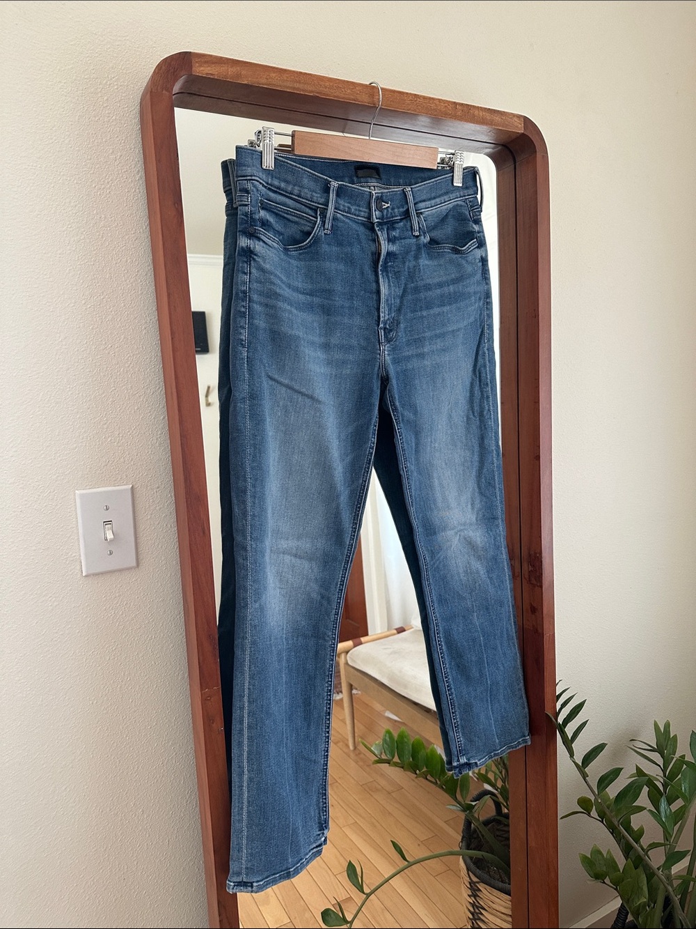 MOTHER Dazzler Mid Rise Ankle Jeans Straight Leg Blue 90s Denim Womens 30 - Picture 3 of 7